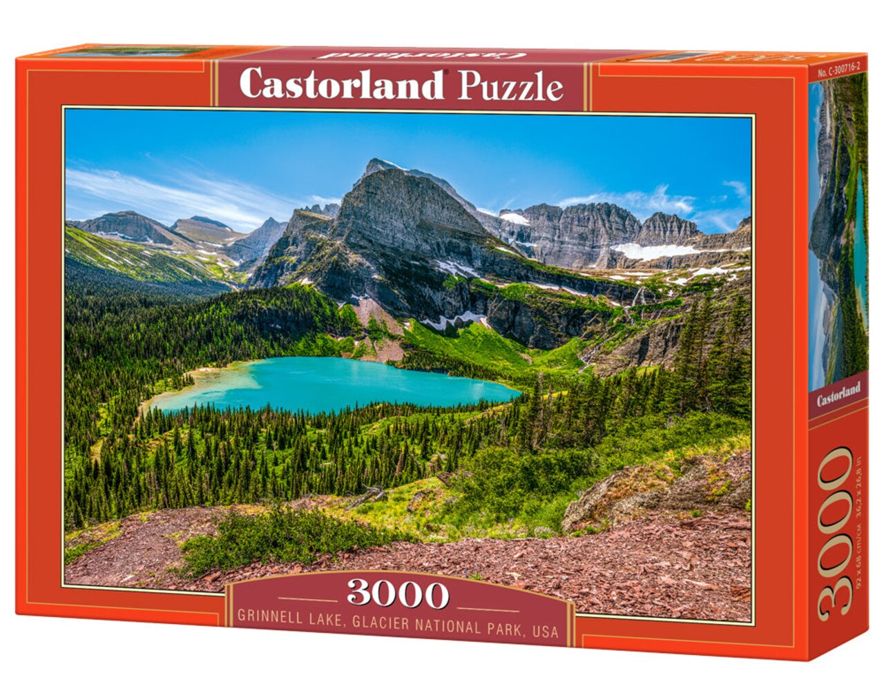 3000 Piece Jigsaw Puzzle, Grinnell Lake, Glacier National Park, USA, Majestic landscape, Adult Puzzle, Castorland C-300716-2